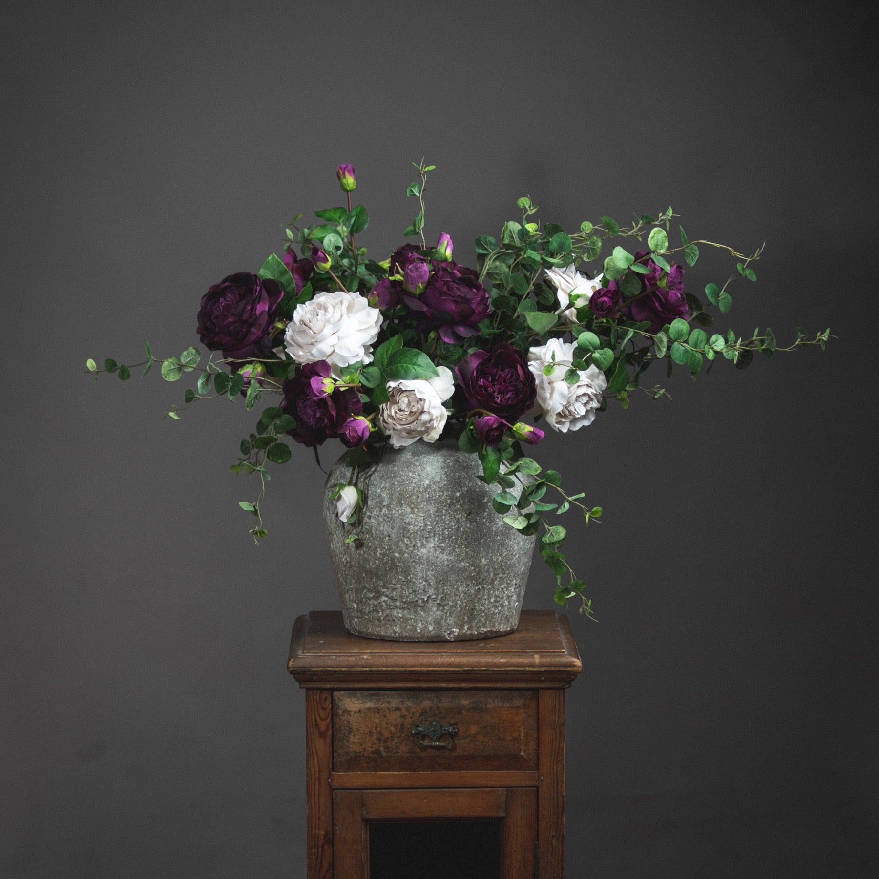 Aged Stone Ceramic Vase – alternate view 2