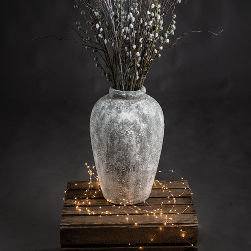 Aged Stone Tall Ceramic Vase – alternate view 2