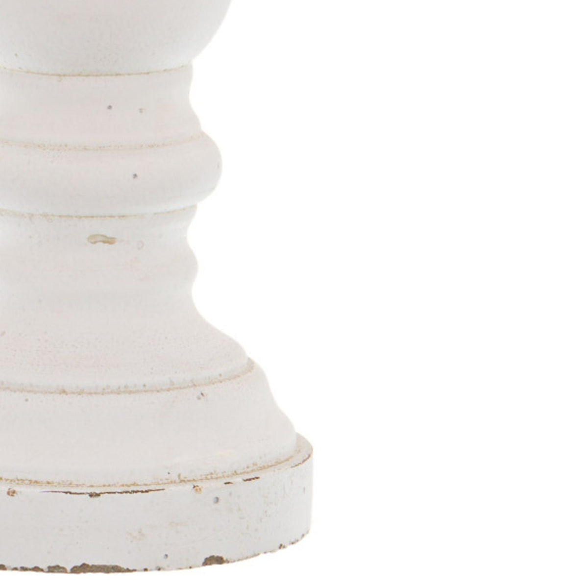 Matt White Large Ceramic Column Candle Holder detail