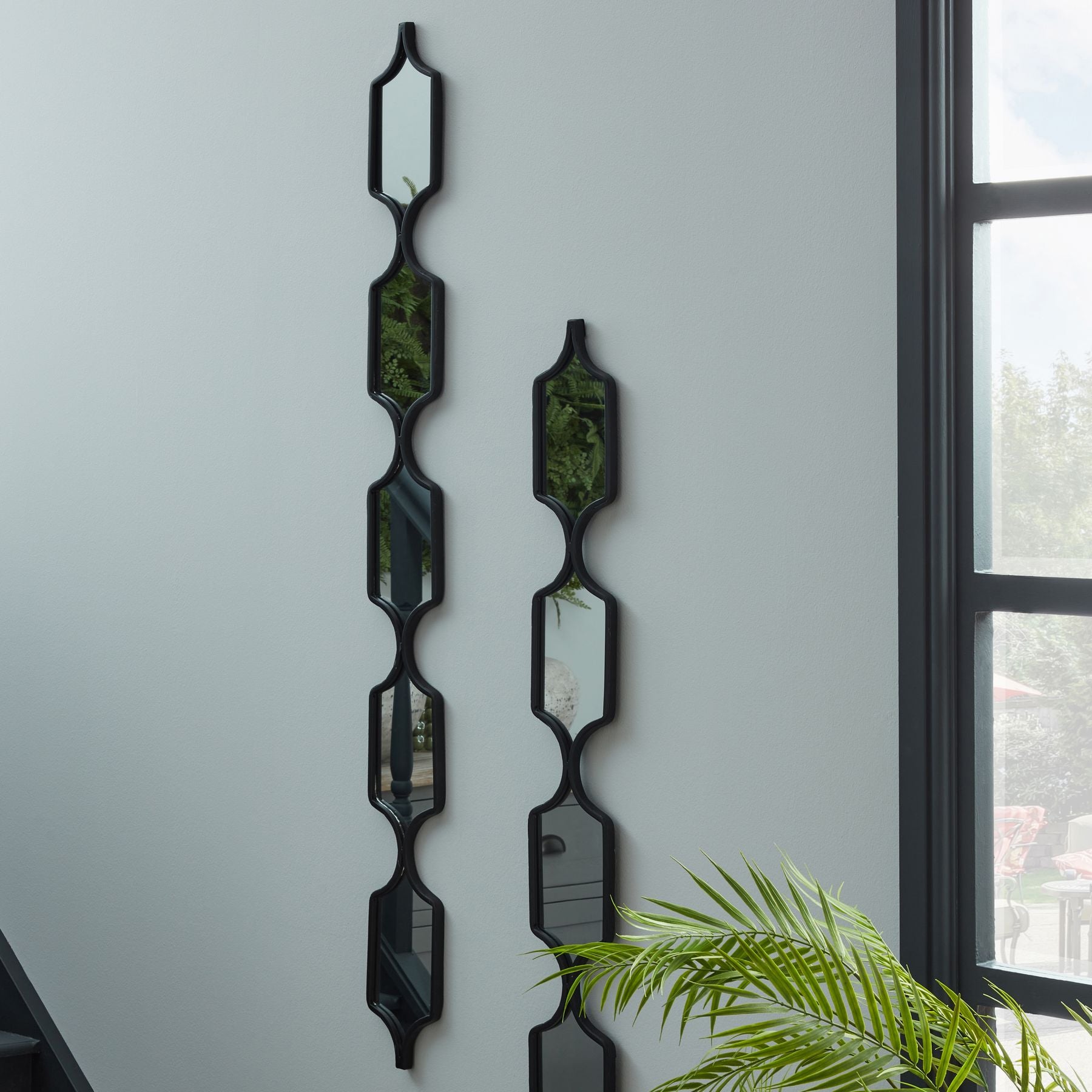Square Decorative Hanging Collage Mirror in Black