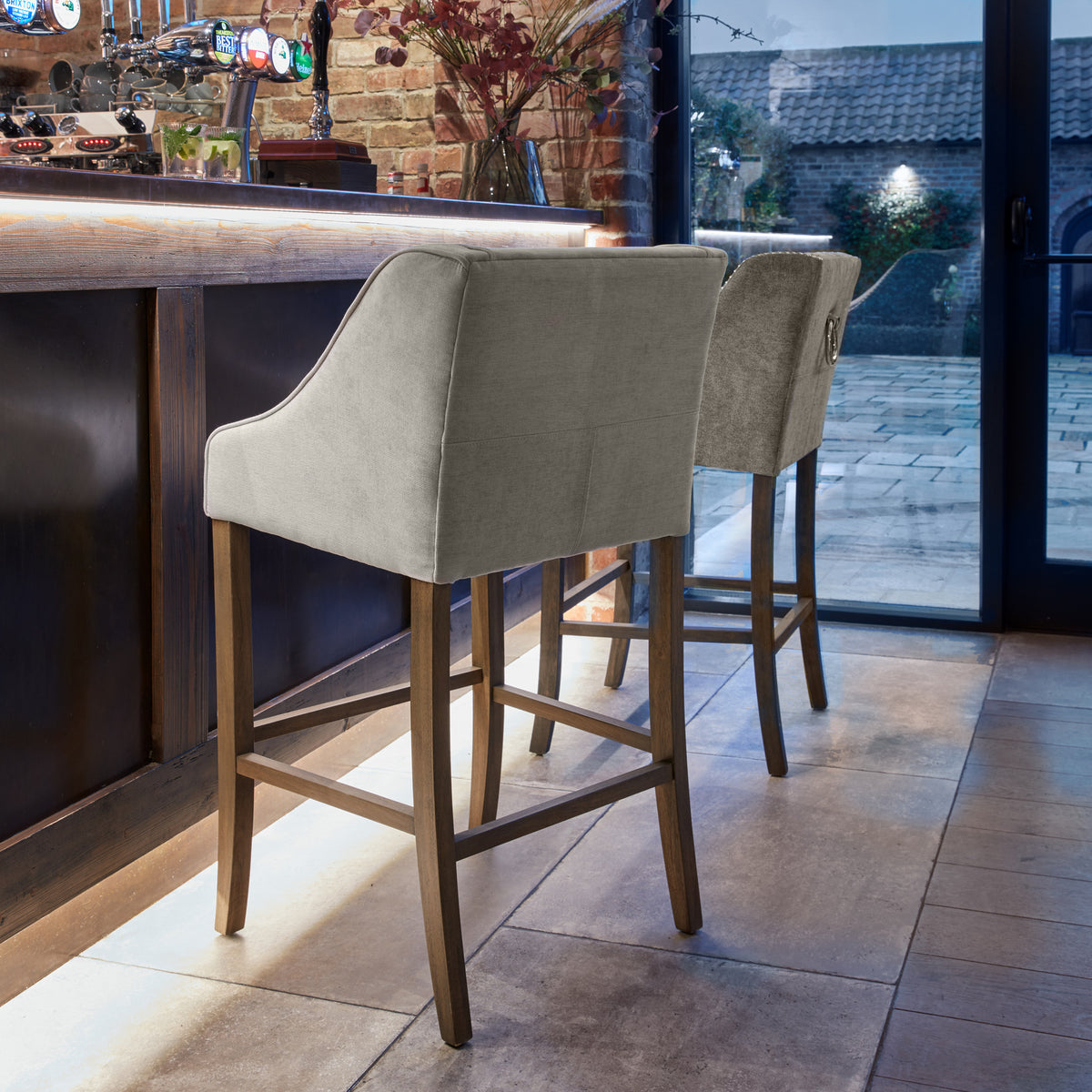 Epsom Grey Bar Stool - view 2