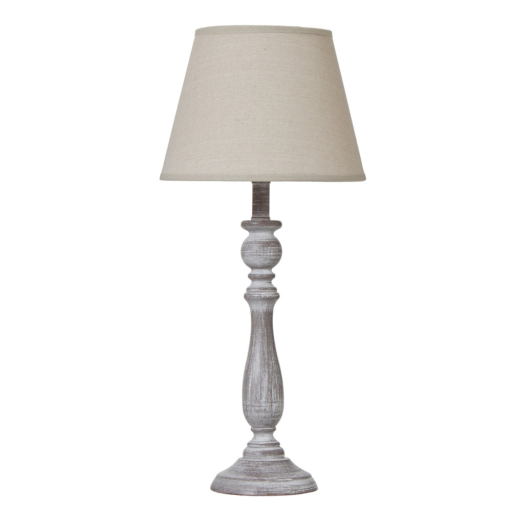 Dunum Column Table Lamp with Linen Shade – alternate view 2