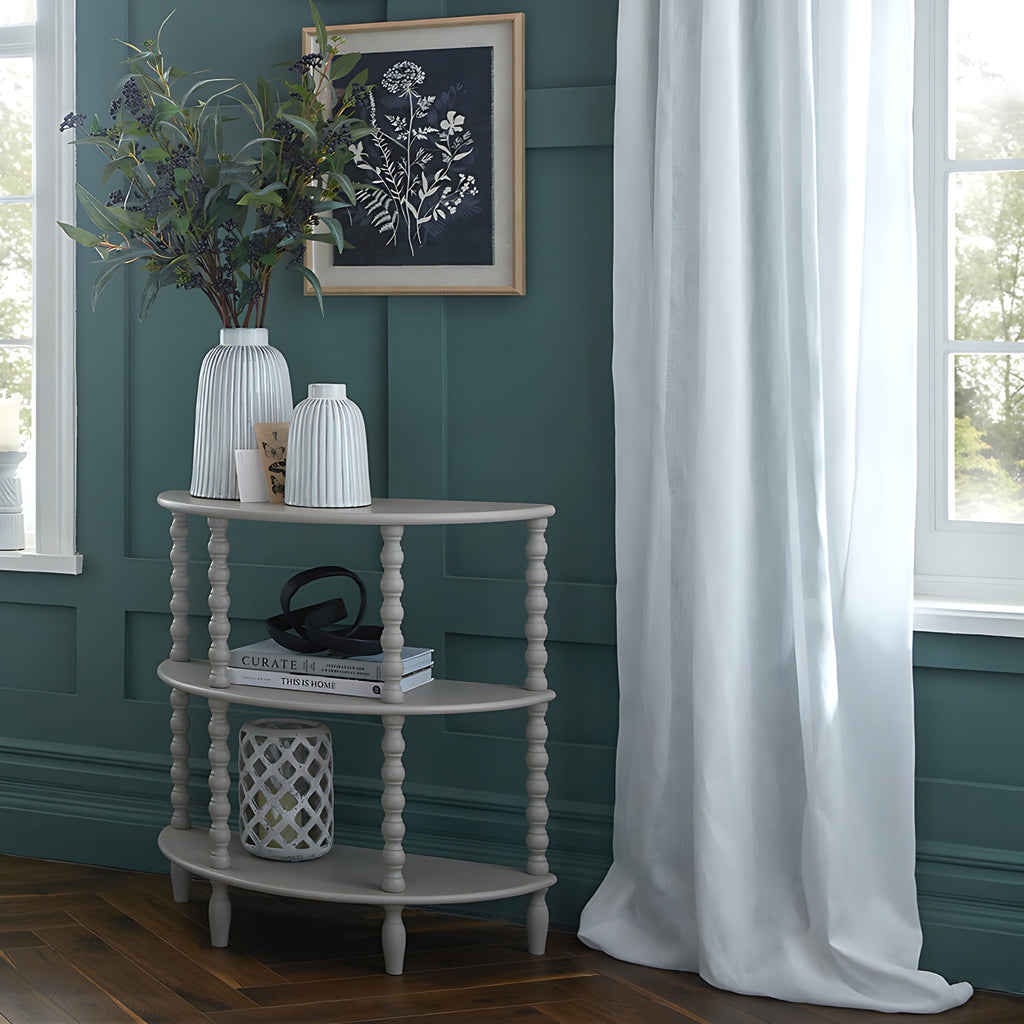 Camden Half-Moon Three-Tier Table