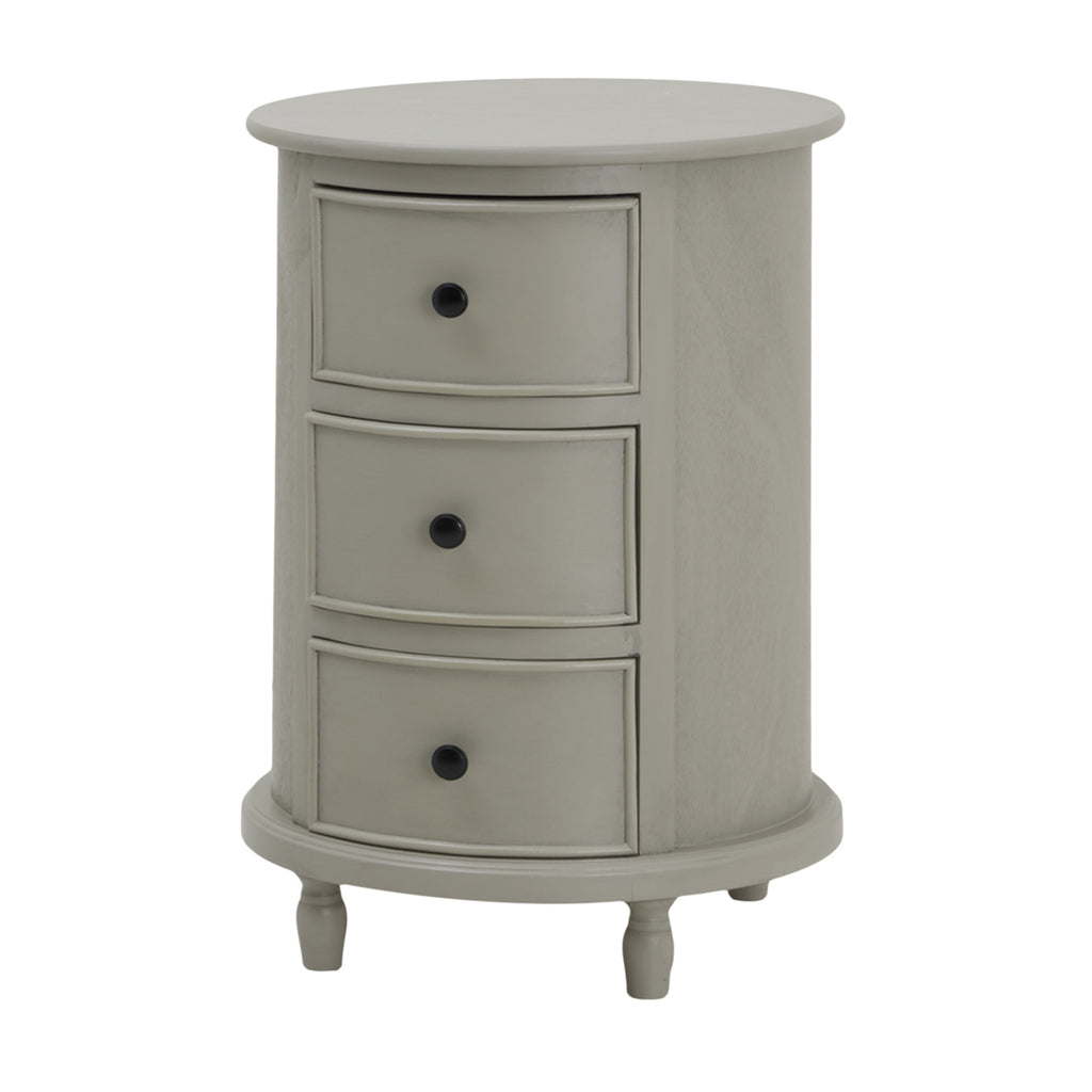Camden Three-Drawer Round Side Table – alternate view 2