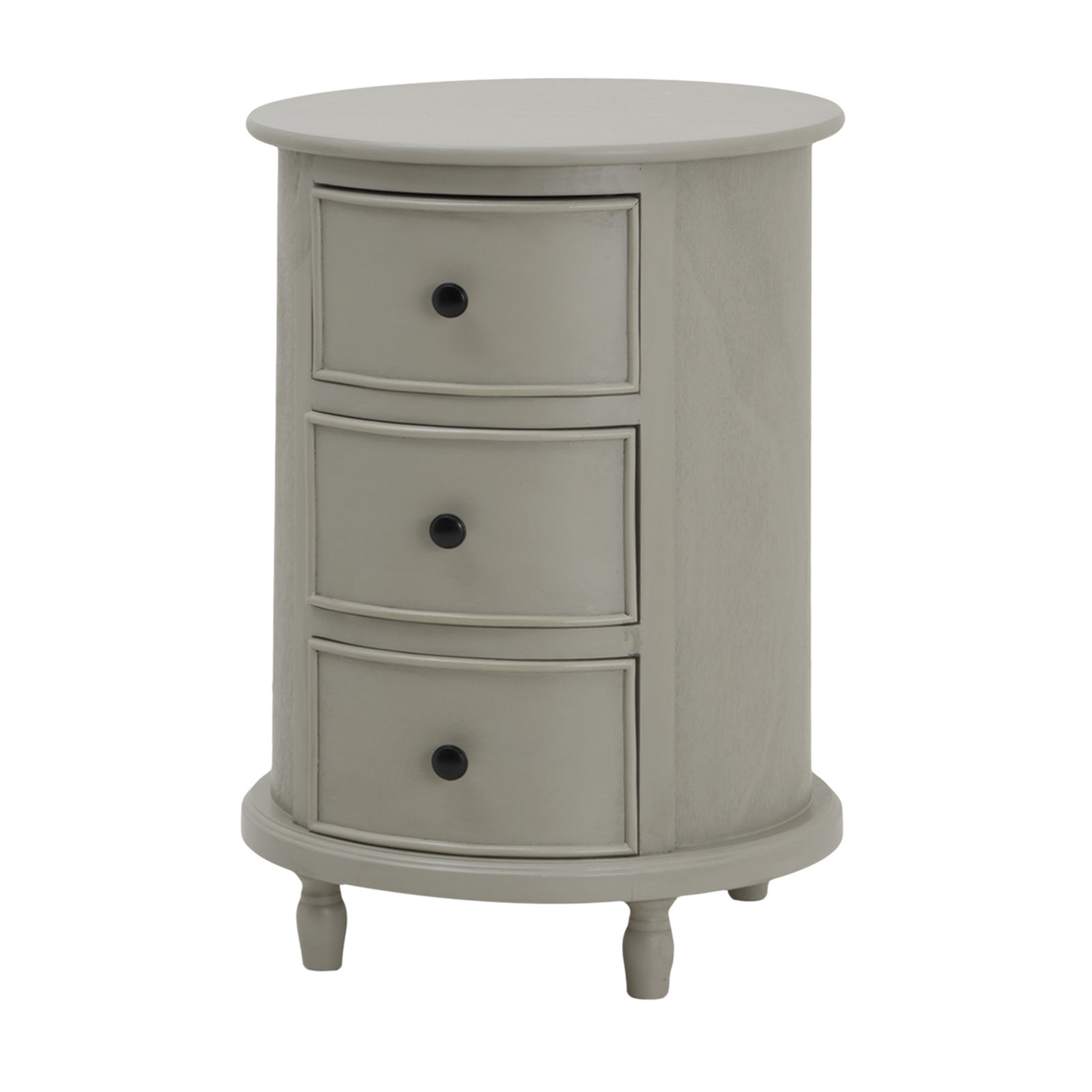 Camden Three-Drawer Round Side Table – alternate view 2
