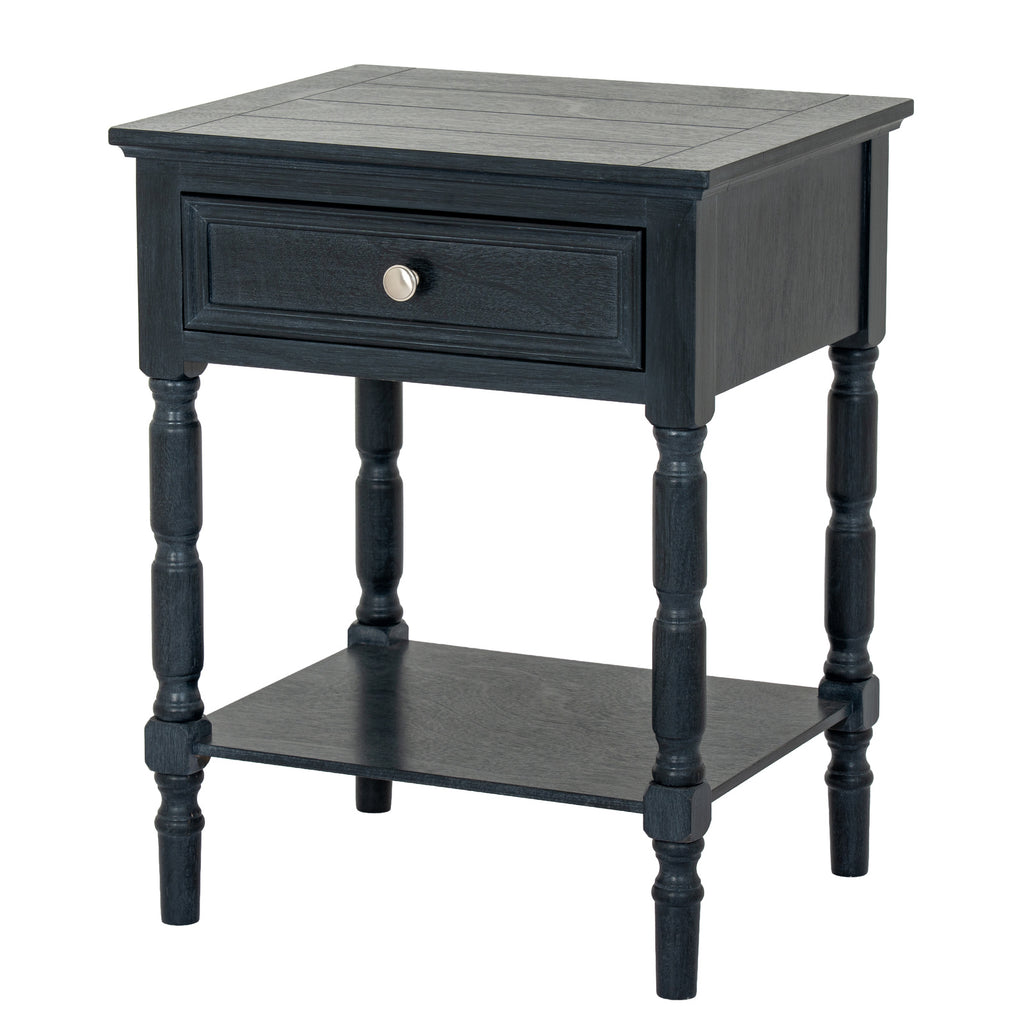 Black Wooden Side Table with Storage – alternate view 2