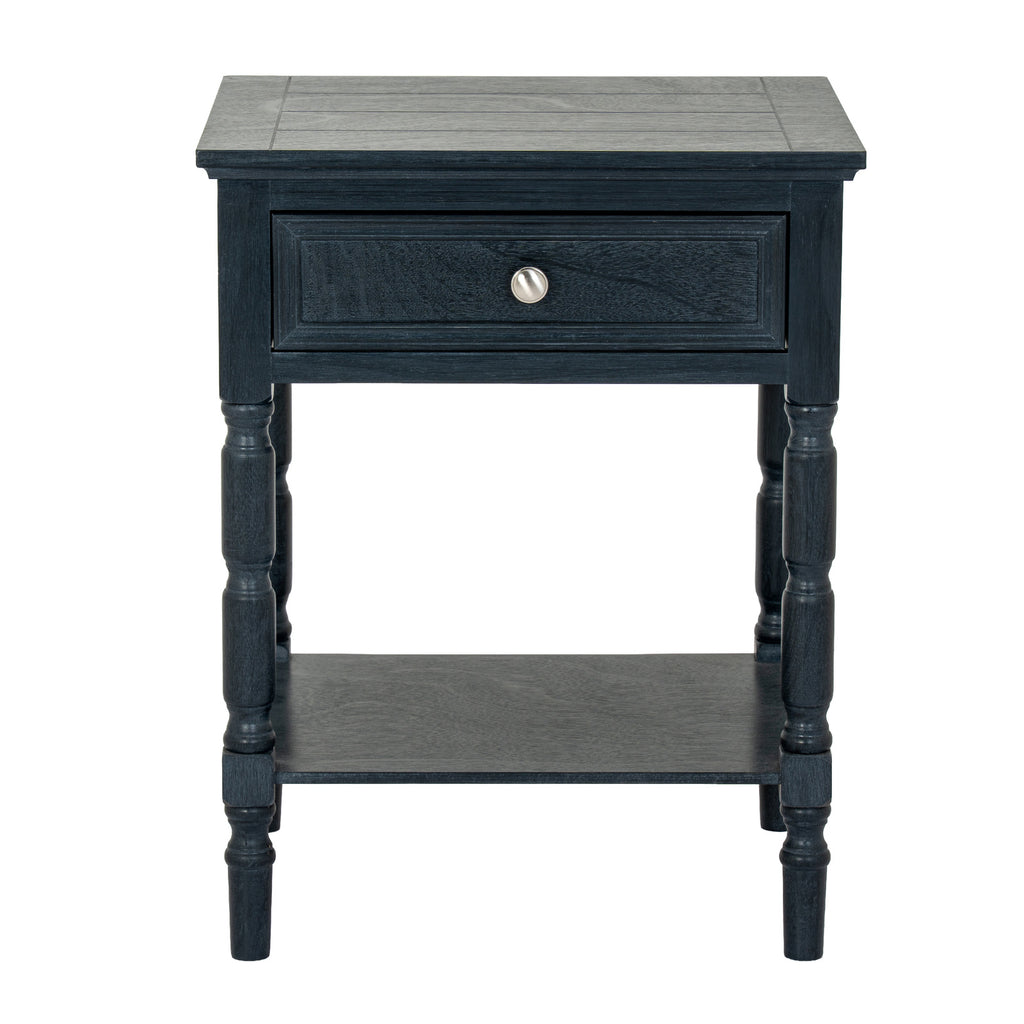 Black Wooden Side Table with Storage – alternate view 3