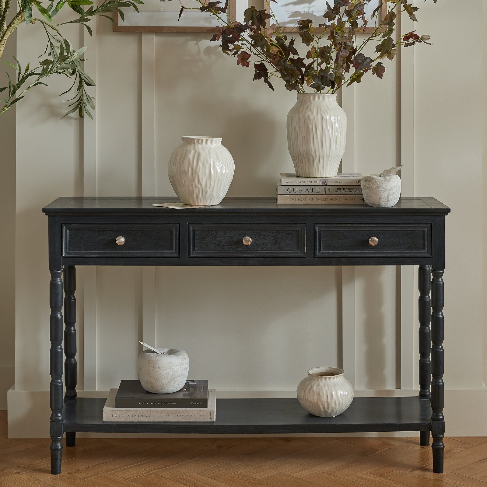 Contour Three-Drawer Console