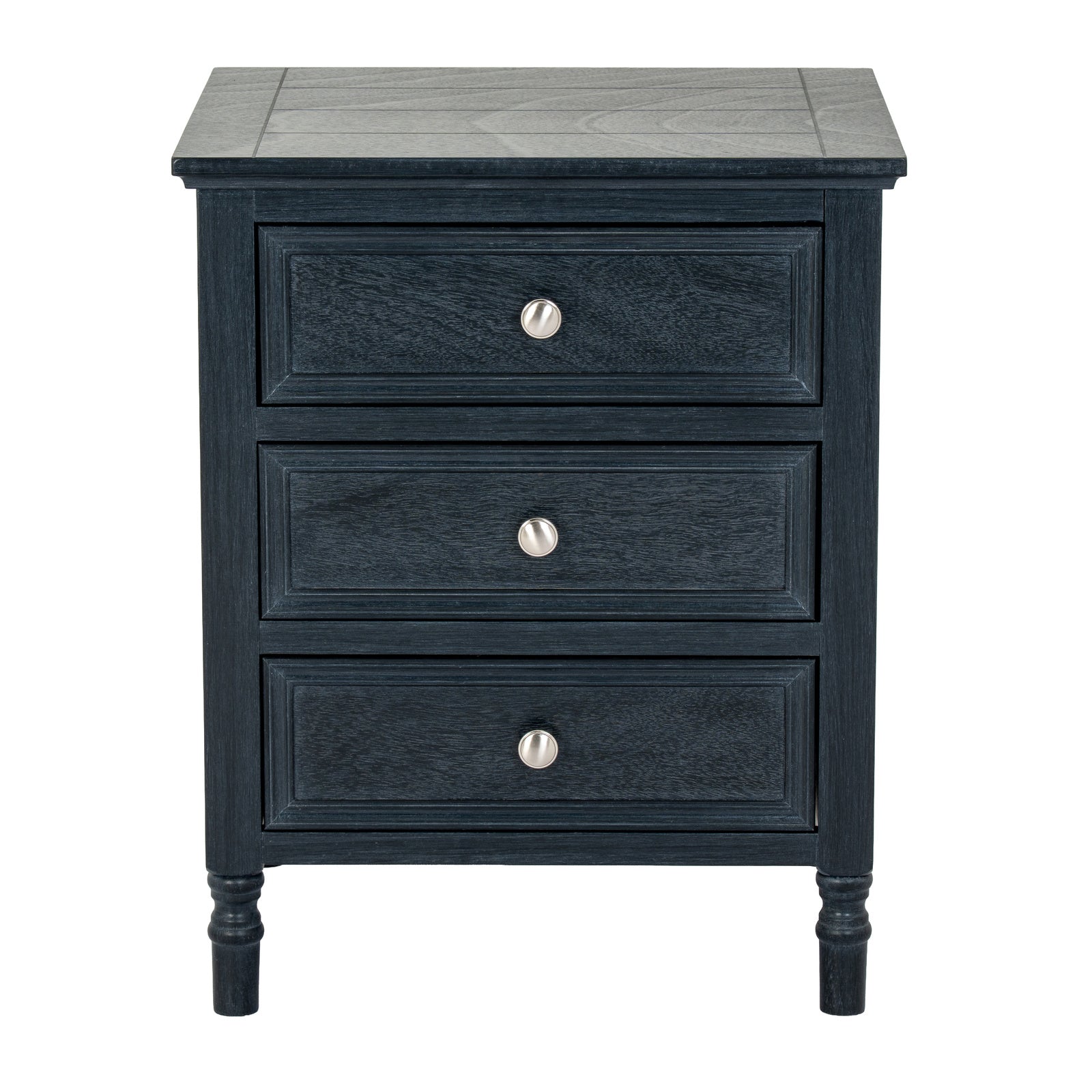 Contour Black Three-Drawer Side Table – alternate view 3