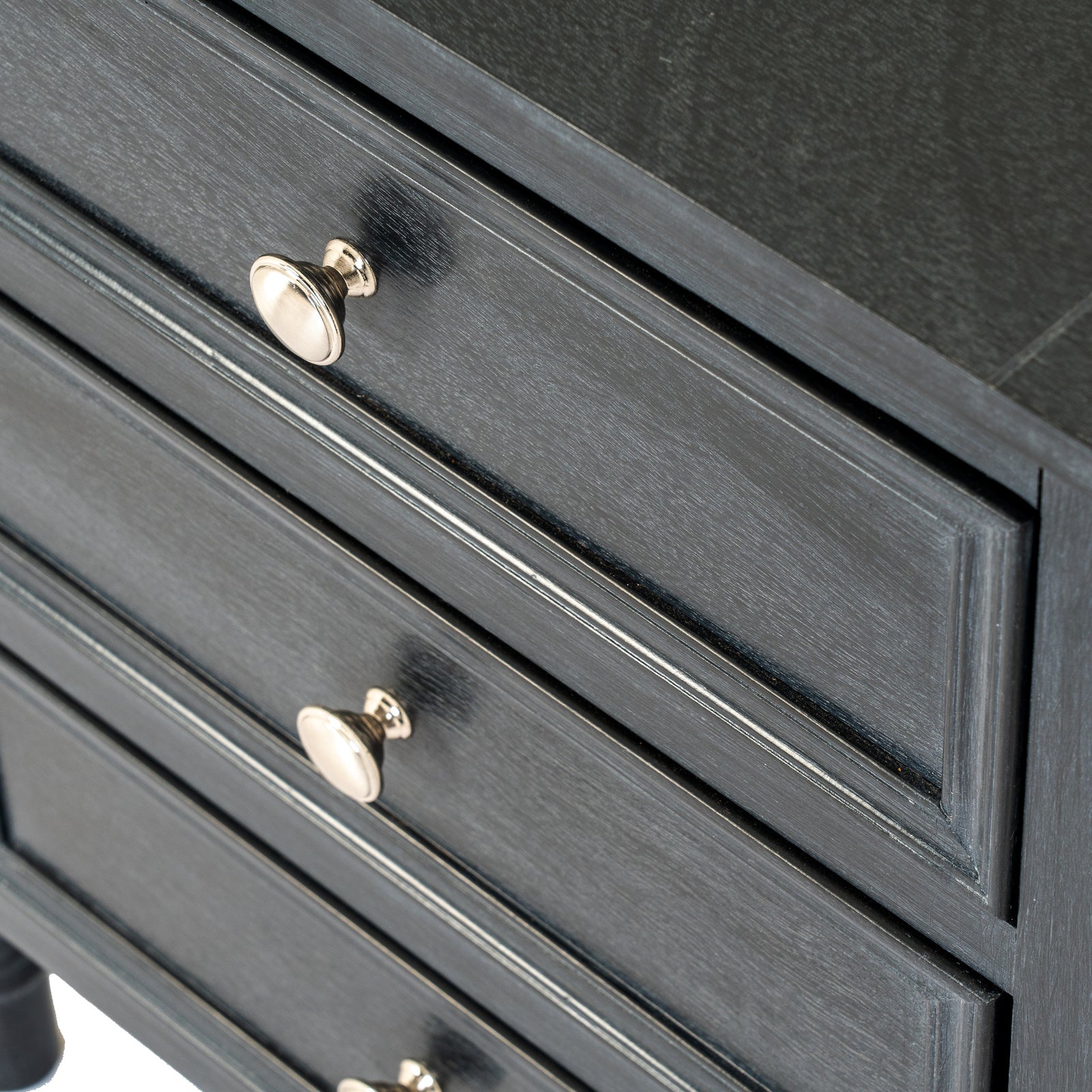 Contour Black Three-Drawer Side Table – alternate view 4