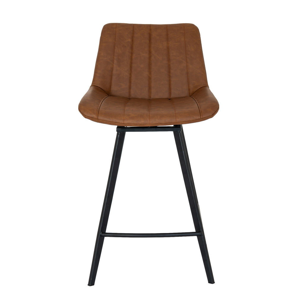 Malmo Tan Swivel Bar Stool - view 3