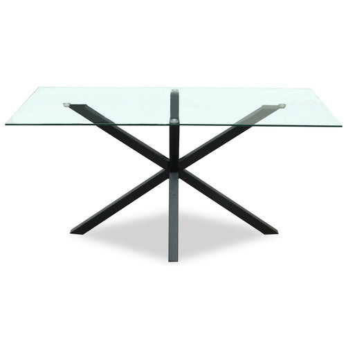 Monza Rectangular Glass Dining Table – alternate view