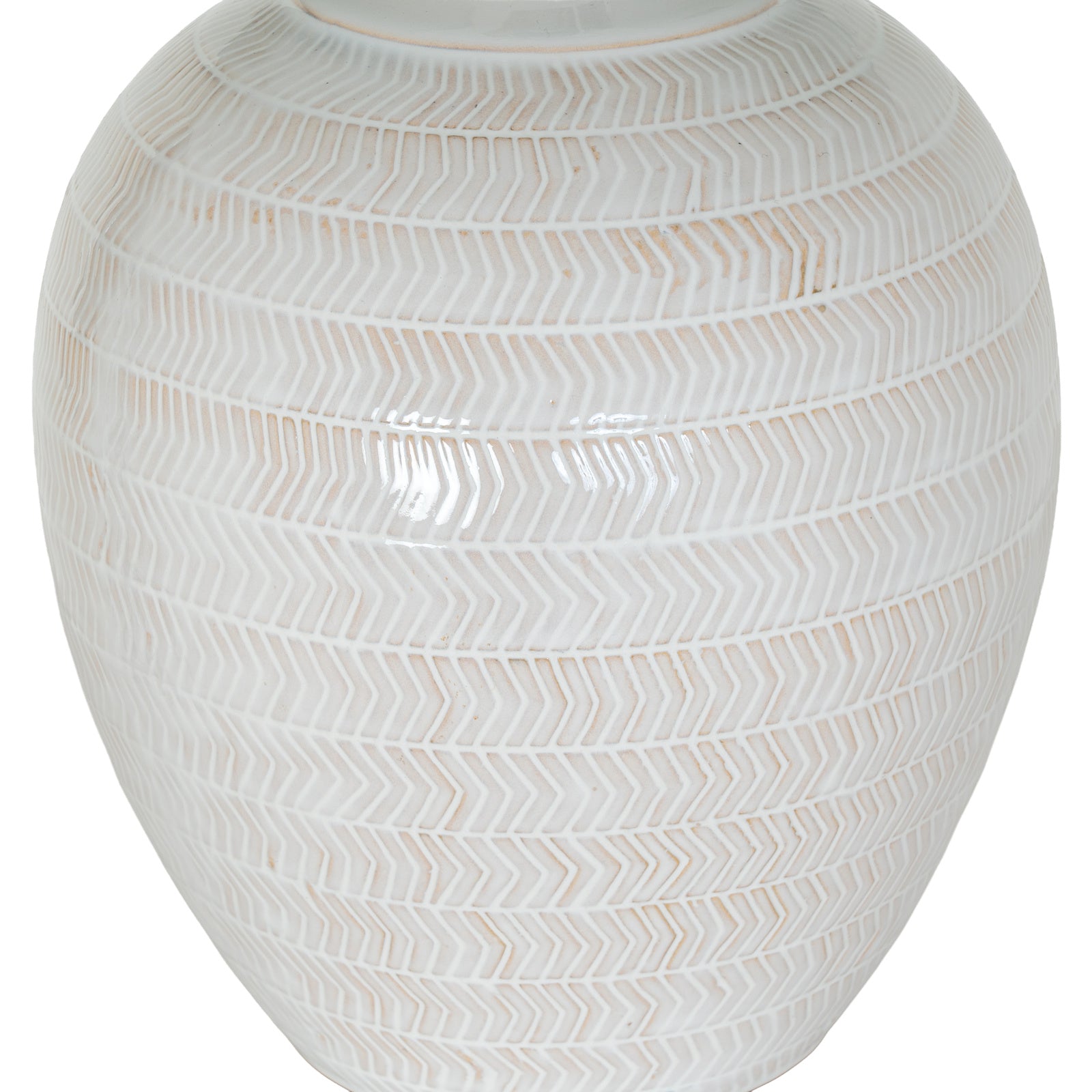 Chevronne Ceramic Table Lamp with Linen Shade – alternate view 3