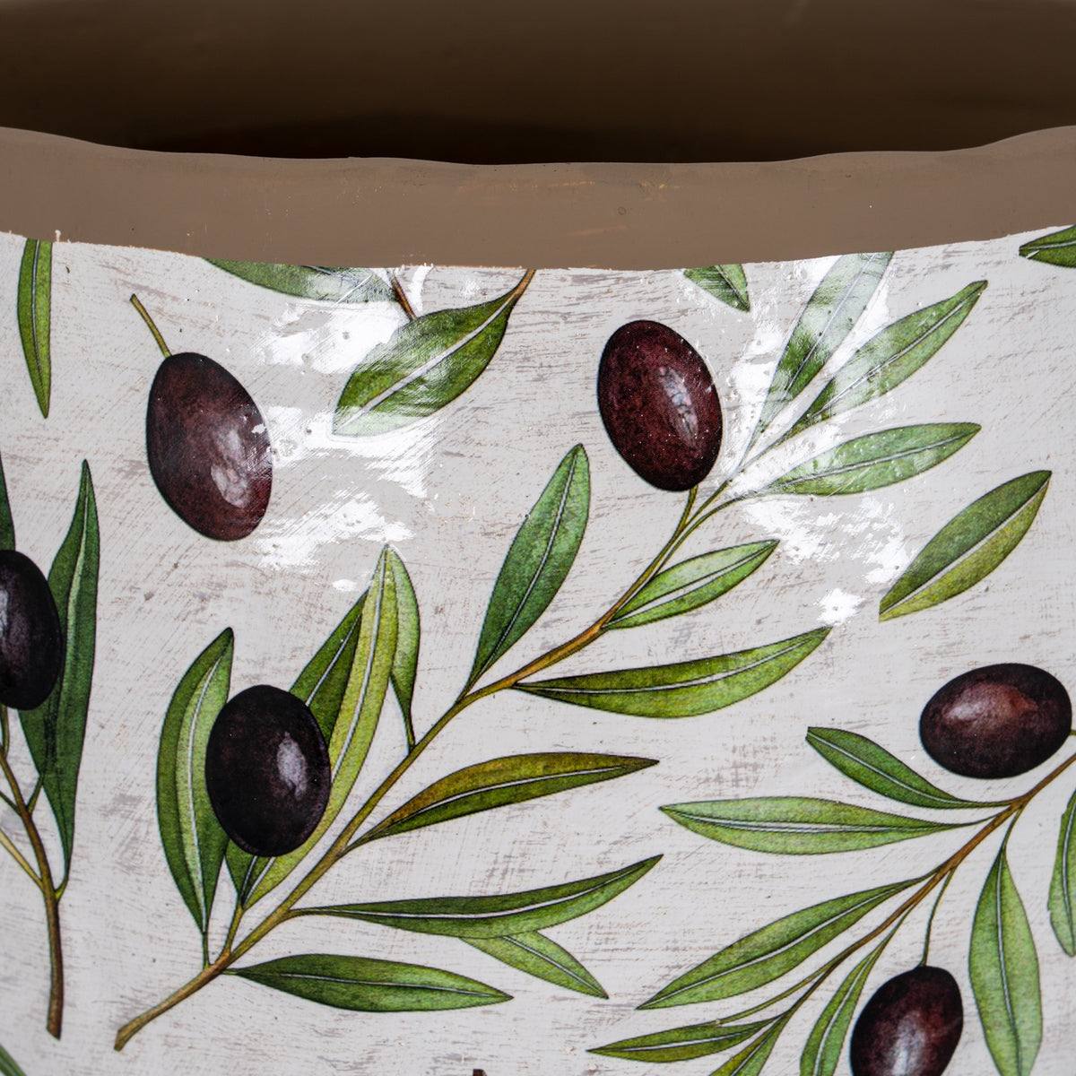Verdal Olive Large Planter detail
