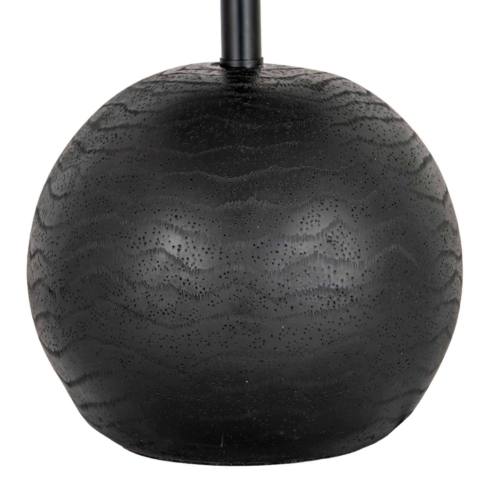 Black Cannon Table Lamp with Hessian Shade – alternate view 3