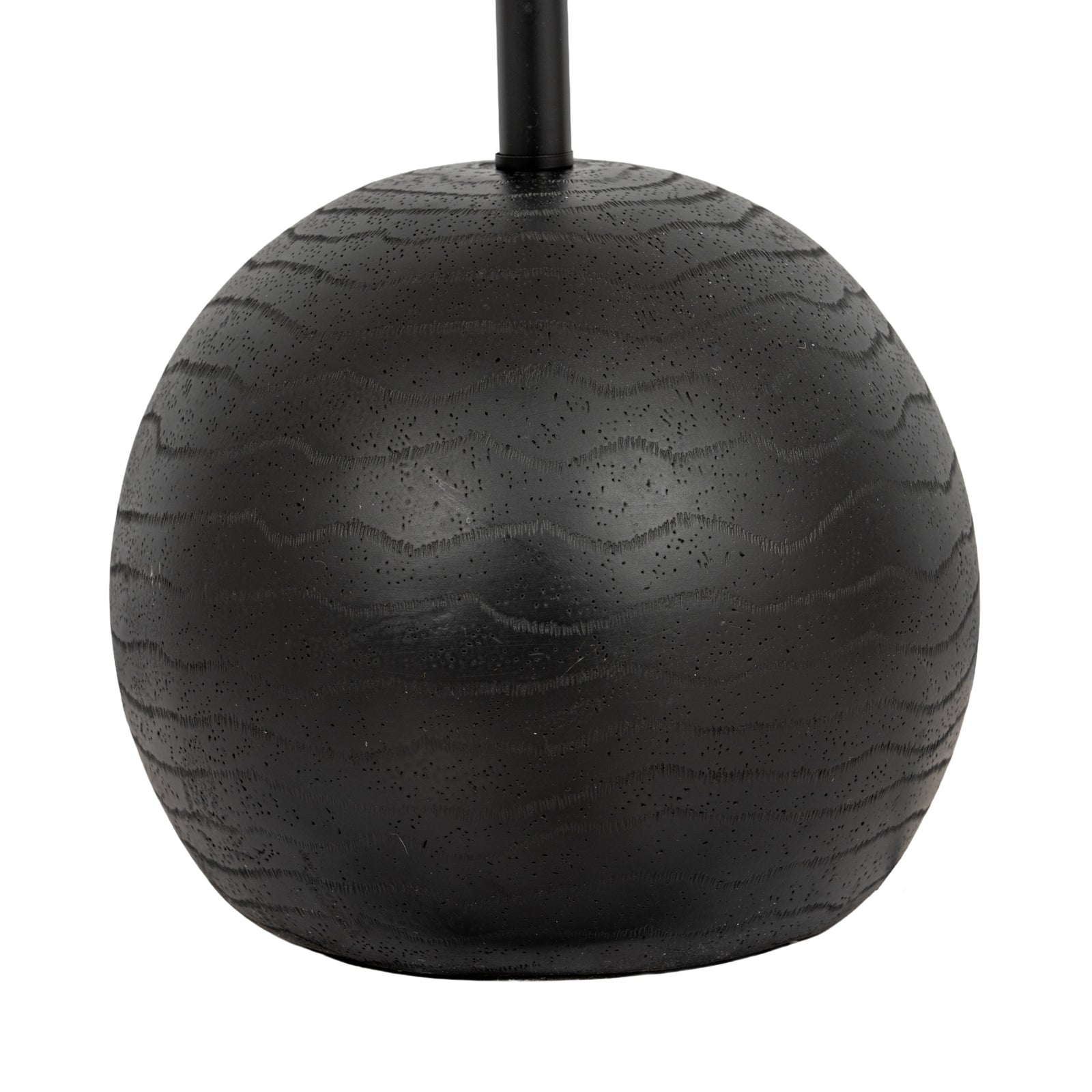 Black Cannon Floor Lamp with Hessian Shade – alternate view 5